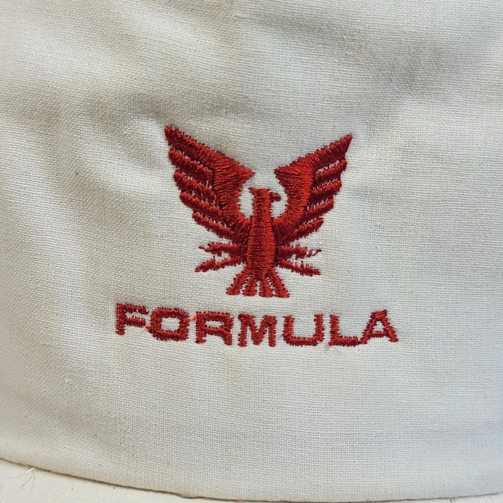 Vintage Formula Firebird Snapback Hat Red White Racing Cap 80s 90s Trucker Style